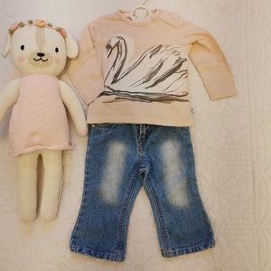 4/25Baby girl Levis Jeans Heart Pockets